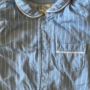 H&M Light Blue Pinstripe Casual Shirt